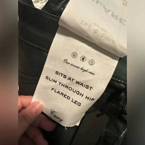 Rag & Bone Casey High-Rise Ankle Flare Coated Pine Grove NWT size 30 - Picture 5 of 10